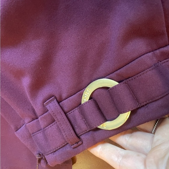 Michael Kors Dark Maroon Straight Leg Pants Size Small - Picture 4 of 6